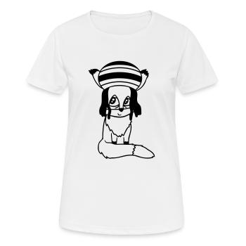Fuchs Raggae Jamaika Hut Rasta Locken Chill Mütze - Frauen T-Shirt atmungsaktiv - Weiß - Vorne - AI Model Female 172 dark (172cm)
