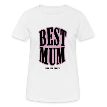 BEST MUM - Women's Breathable T-Shirt - white - Front - AI Model Female 172 dark (172cm)
