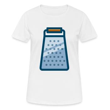 cheese grater kaese reibe veggie - Frauen T-Shirt atmungsaktiv - Weiß - Vorne - AI Model Female 172 dark (172cm)
