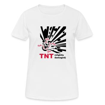 TNT - Explosion - T-shirt respirant Femme - blanc - Devant - AI Model Female 172 dark (172cm)