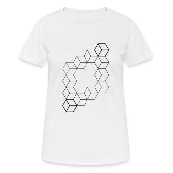 Cube Diamond - T-shirt respirant Femme - blanc - Devant - AI Model Female 172 dark (172cm)
