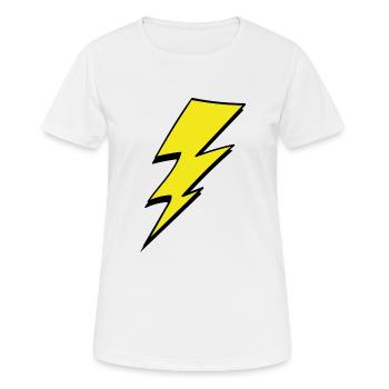 Blitz - Frauen T-Shirt atmungsaktiv - Weiß - Vorne - AI Model Female 172 dark (172cm)