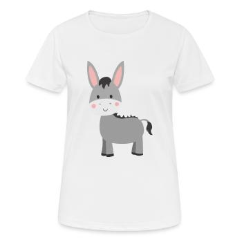 ass - Women's Breathable T-Shirt - white - Front - AI Model Female 172 dark (172cm)