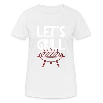 grill grillen - Frauen T-Shirt atmungsaktiv - Weiß - Vorne - AI Model Female 172 dark (172cm)