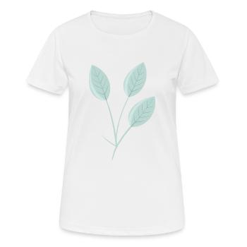 Feuilles Feuilles Branche Branche - T-shirt respirant Femme - blanc - Devant - AI Model Female 172 dark (172cm)
