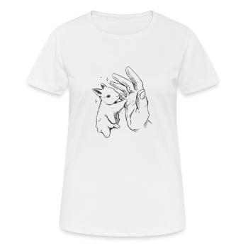 HQshirts Rabbit Love Tender - Women's Breathable T-Shirt - white - Front - AI Model Female 172 dark (172cm)