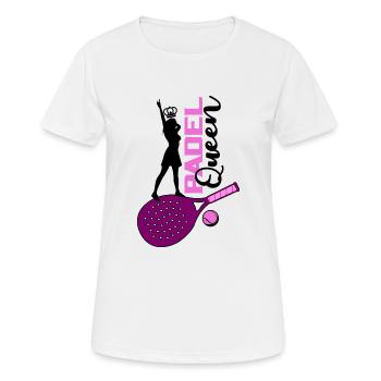 padel padel-tennis padeltennis player padel-queen - Women's Breathable T-Shirt - white - Front - AI Model Female 172 dark (172cm)