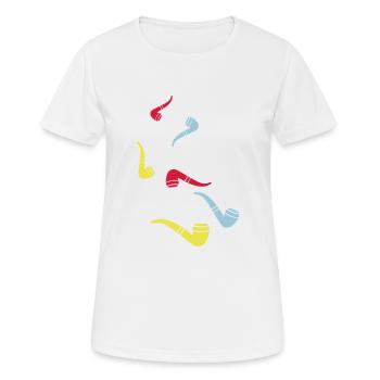 Pfeife rauchen - Frauen T-Shirt atmungsaktiv - Weiß - Vorne - AI Model Female 172 dark (172cm)