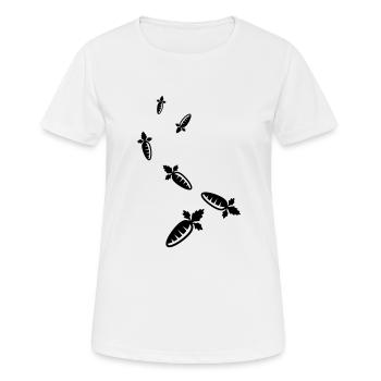 Symbole de la carotte - T-shirt respirant Femme - blanc - Devant - AI Model Female 172 dark (172cm)