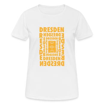 Dresden - Stadionmotiv - Sachsen - Frauen T-Shirt atmungsaktiv - Weiß - Vorne - AI Model Female 172 dark (172cm)