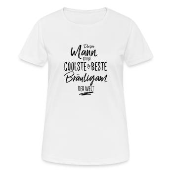 braeutigam der Beste (s) - Frauen T-Shirt atmungsaktiv - Weiß - Vorne - AI Model Female 172 dark (172cm)