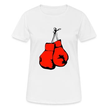 boxeur kick boxing boxe boxe arts martiaux thaïlandais sp - T-shirt respirant Femme - blanc - Devant - AI Model Female 172 dark (172cm)