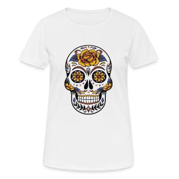 skull mexico mexico - T-shirt respirant Femme - blanc - Devant - AI Model Female 172 dark (172cm)
