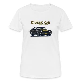 Classic Car Lovers i love my car - Frauen T-Shirt atmungsaktiv - Weiß - Vorne - AI Model Female 172 dark (172cm)