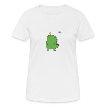Dino Salut - - T-shirt respirant Femme - blanc - Devant - AI Model Female 172 dark (172cm)