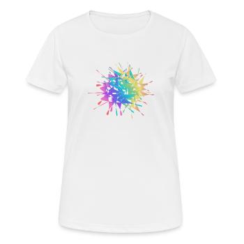 Splash of color rainbow - Women's Breathable T-Shirt - white - Front - AI Model Female 172 dark (172cm)