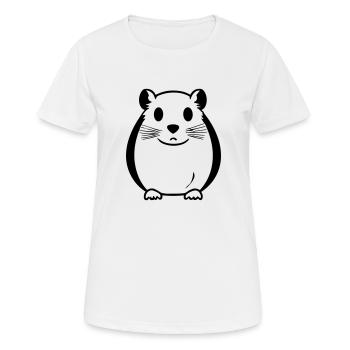 Hamster - Frauen T-Shirt atmungsaktiv - Weiß - Vorne - AI Model Female 172 dark (172cm)