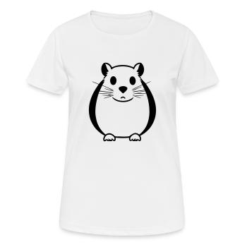 Hamster - Frauen T-Shirt atmungsaktiv - Weiß - Vorne - AI Model Female 172 dark (172cm)