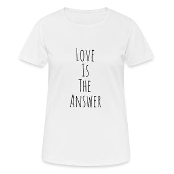 Love is the answer - Women's Breathable T-Shirt - white - Front - AI Model Female 172 dark (172cm)