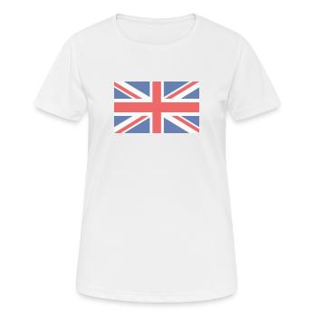 Union Jack UK Britain Flag - Women's Breathable T-Shirt - white - Front - AI Model Female 172 dark (172cm)