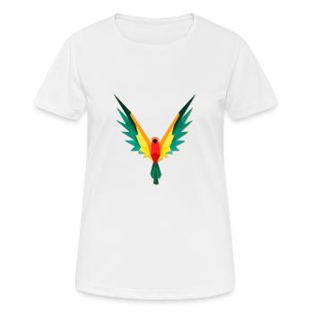 Perroquet Polygone - T-shirt respirant Femme - blanc - Devant - AI Model Female 172 dark (172cm)