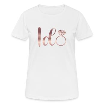 I Do | Bride Shirt - Frauen T-Shirt atmungsaktiv - Weiß - Vorne - AI Model Female 172 dark (172cm)