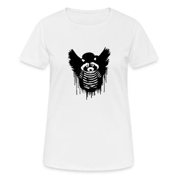 engel ,waschbär,angelwings,graffiti,schwarz - Frauen T-Shirt atmungsaktiv - Weiß - Vorne - AI Model Female 172 dark (172cm)