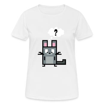 Chinchilla has a question - Women's Breathable T-Shirt - white - Front - AI Model Female 172 dark (172cm)