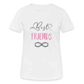 Beste Freunde - Frauen T-Shirt atmungsaktiv - Weiß - Vorne - AI Model Female 172 dark (172cm)