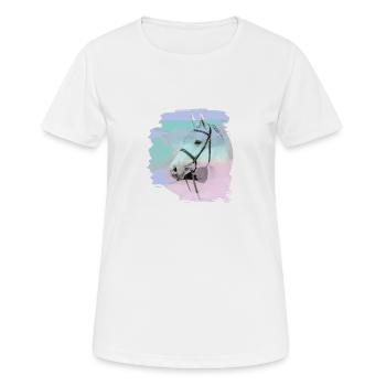 pferdekopf,pferd,aquarell,pink, schimmel,pastell - Frauen T-Shirt atmungsaktiv - Weiß - Vorne - AI Model Female 172 dark (172cm)