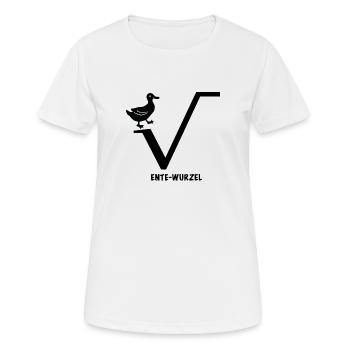 Ente Wurzel - Frauen T-Shirt atmungsaktiv - Weiß - Vorne - AI Model Female 172 dark (172cm)