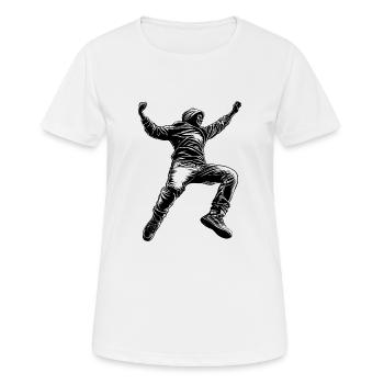 Passez à l’action : Votre chemise, votre énergie - T-shirt respirant Femme - blanc - Devant - AI Model Female 172 dark (172cm)