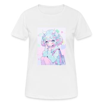 Anime, Fille d’anime, Fille d’anime, Elfe - T-shirt respirant Femme - blanc - Devant - AI Model Female 172 dark (172cm)