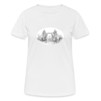 Tower Bridge - Frauen T-Shirt atmungsaktiv - Weiß - Vorne - AI Model Female 172 dark (172cm)