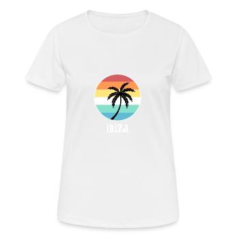 Ibiza - Frauen T-Shirt atmungsaktiv - Weiß - Vorne - AI Model Female 172 dark (172cm)
