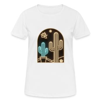 Saloon - Frauen T-Shirt atmungsaktiv - Weiß - Vorne - AI Model Female 172 dark (172cm)