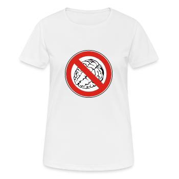 NO BRAIN - Women's Breathable T-Shirt - white - Front - AI Model Female 172 dark (172cm)