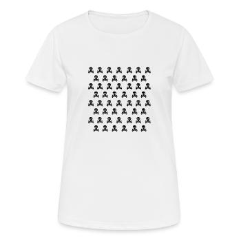 Emo Skulls - Women's Breathable T-Shirt - white - Front - AI Model Female 172 dark (172cm)