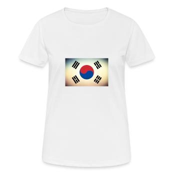 Corée du Sud Pavillon Corée - T-shirt respirant Femme - blanc - Devant - AI Model Female 172 dark (172cm)