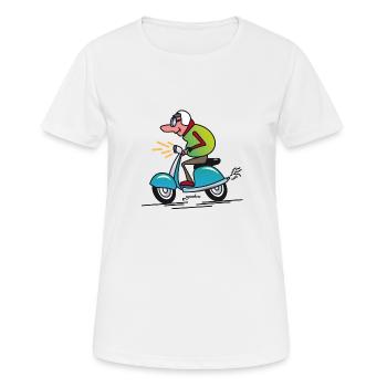 gambo Roller - Frauen T-Shirt atmungsaktiv - Weiß - Vorne - AI Model Female 172 dark (172cm)