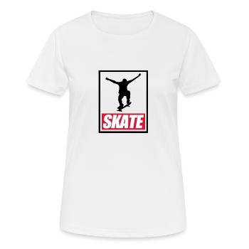 Skate Skateboarder Skater Geschenk Sk8 BMX Olli - Frauen T-Shirt atmungsaktiv - Weiß - Vorne - AI Model Female 172 dark (172cm)
