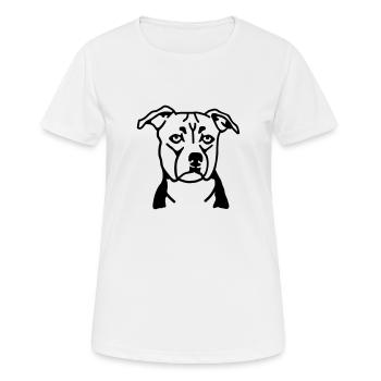 Staffordshire Terrier - Frauen T-Shirt atmungsaktiv - Weiß - Vorne - AI Model Female 172 dark (172cm)