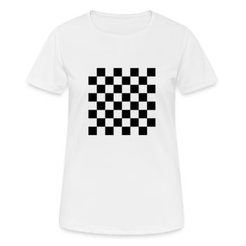 Chess , chessboard - T-shirt respirant Femme - blanc - Devant - AI Model Female 172 dark (172cm)