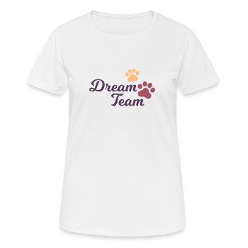 Dream team dream team - dog saying dog trainer - Women's Breathable T-Shirt - white - Front - AI Model Female 172 dark (172cm)