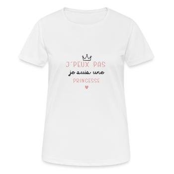 Je suis une princesse cadeau fille ado femme maman - T-shirt respirant Femme - blanc - Devant - AI Model Female 172 dark (172cm)
