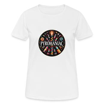 Pyrotechnie Feu d’artifice Feu d’artifice Nouvel An - T-shirt respirant Femme - blanc - Devant - AI Model Female 172 dark (172cm)