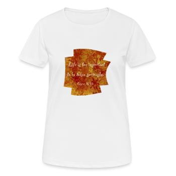 Oscar wilde quote - Frauen T-Shirt atmungsaktiv - Weiß - Vorne - AI Model Female 172 dark (172cm)