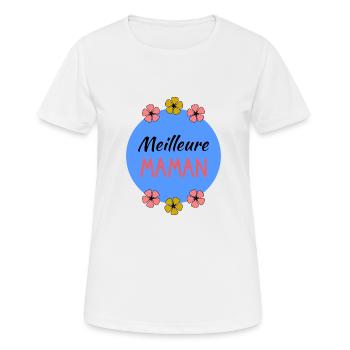 BONNE FÊTE. FÊTE DES MÈRES. FÊTE DES PÈRES. FÊTE - T-shirt respirant Femme - blanc - Devant - AI Model Female 172 dark (172cm)