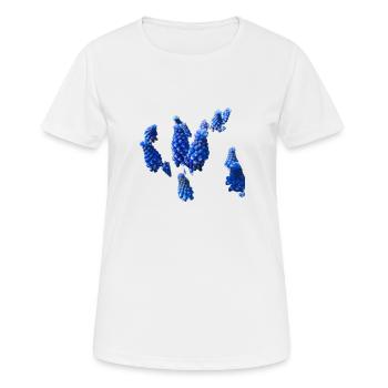 Fleurs,Fleur,Printemps,Fleurs,Jacinthes - T-shirt respirant Femme - blanc - Devant - AI Model Female 172 dark (172cm)