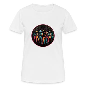 Line Dance mein Hobby - meine Passion - mein Ding - Frauen T-Shirt atmungsaktiv - Weiß - Vorne - AI Model Female 172 dark (172cm)